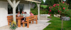 Ferienhaus Bayerischer Wald Feiern auf der Terrasse